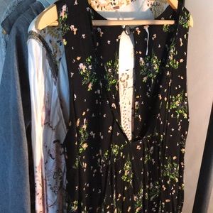 Free People floral tunic top, medium, worn once